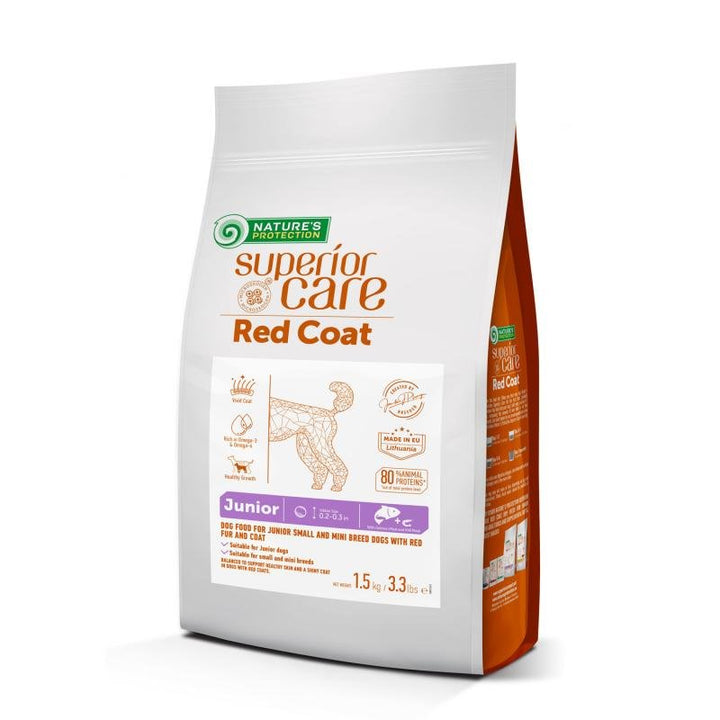 CLEARANCE Nature's Protection Superior Care Red Coat Grain - Free Dry Dog Food For Junior Small And Mini Breeds Red Coated Dogs, Salmon - SuperiorCare.Pet