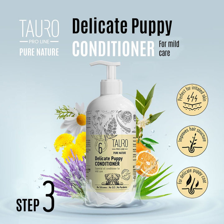 CLEARANCE Tauro Pro Line Pure Nature Delicate Puppy & Kitten Conditioner For Gentle Care Of Puppies & Kittens Sensitive Skin And Coat - SuperiorCare.Pet