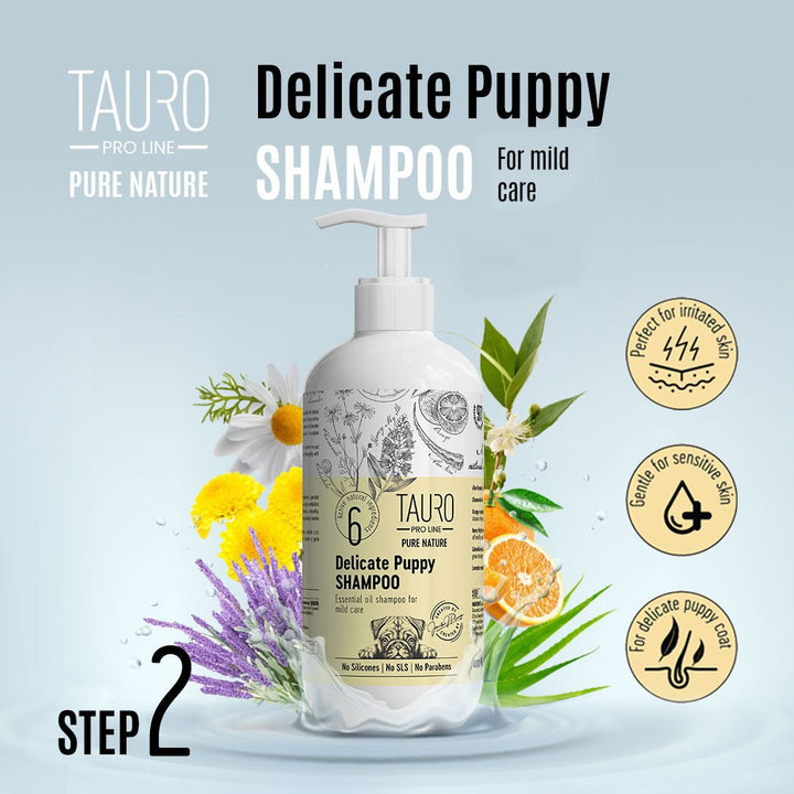 CLEARANCE Tauro Pro Line Pure Nature Delicate Puppy & Kitten Shampoo For Gentle Care Of Puppies & Kittens Sensitive Skin And Coat - SuperiorCare.Pet