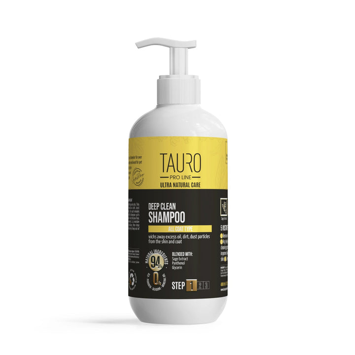 CLEARANCE Tauro Pro Line Ultra Natural Care deep clean shampoo for dogs and cats skin and coat - SuperiorCare.Pet